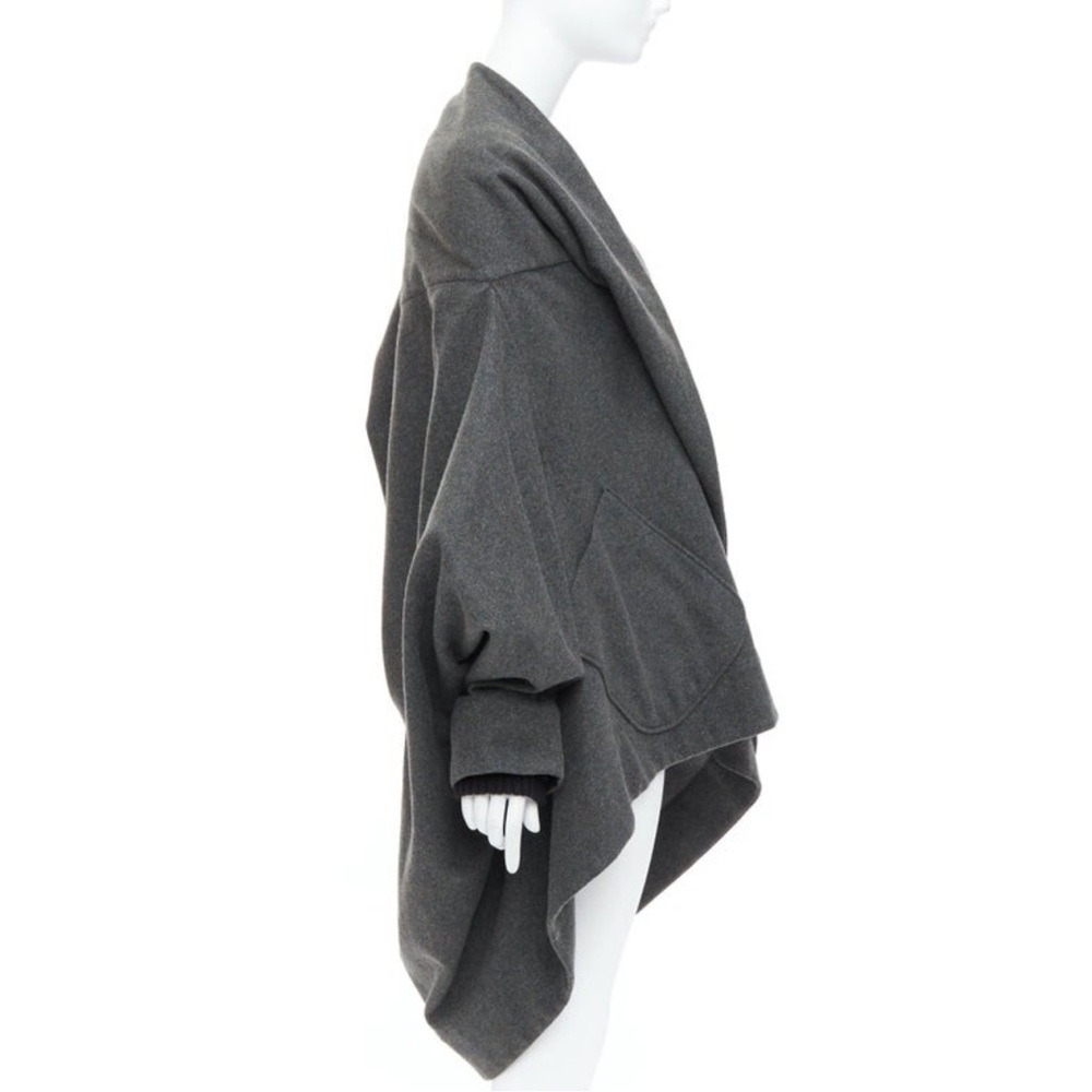 Vivienne Westwood Red Label Asymmetric Draped Wool Scarf Coat Gray Sz M - Picture 16 of 16